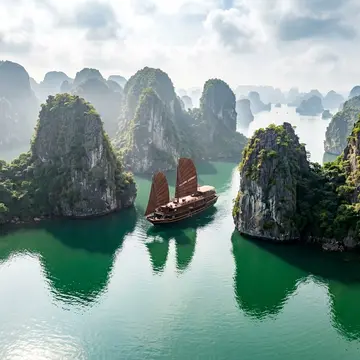 Ha Long Bay limestone karsts, Vietnam