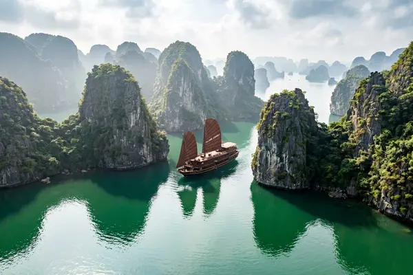 Ha Long Bay limestone karsts, Vietnam