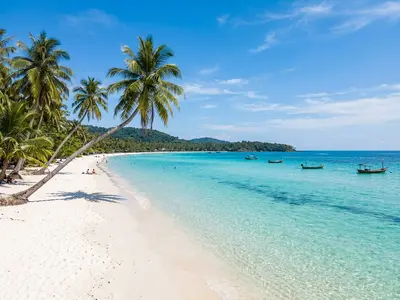 Bai Sao Beach on Phu Quoc Island with white sand and turquoise water