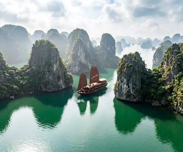 Ha Long Bay limestone karsts, Vietnam
