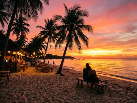 Ong Lang Beach at Sunset