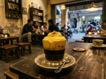 Egg Coffee at Cafe Giang
